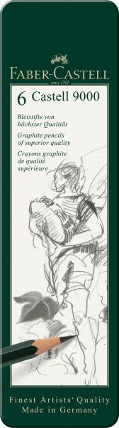 Faber-castell bleistift castell 9000 119063 metalletui 6 stück - Faber-castell-119063-4005401190639-02.jpg