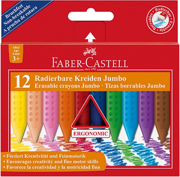 Faber-castell kreiden grip jumbo 122540 12 farben etui - Faber-castell-122540-4005401225409