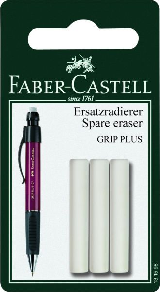 Faber-castell radierer 131598 grip plus 3 stück - Faber-castell-131598-4005401315988