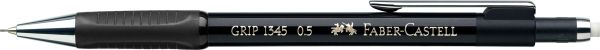 Faber-castell druckbleistift grip 1345 0.5mm 134599 schwarz, mit radierer - Faber-castell-134599-4005401345992
