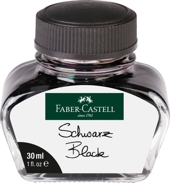 Faber-castell tintenglas 30ml 149854 schwarz - Faber-castell-149854-4005401498544