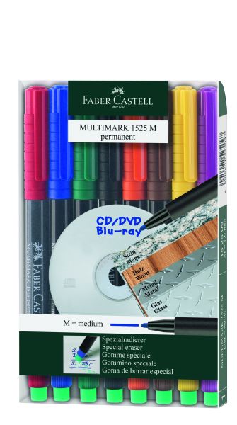 Faber-castell ohp multimark perm. m 152509 8er etui - Faber-castell-152509-4005401525097