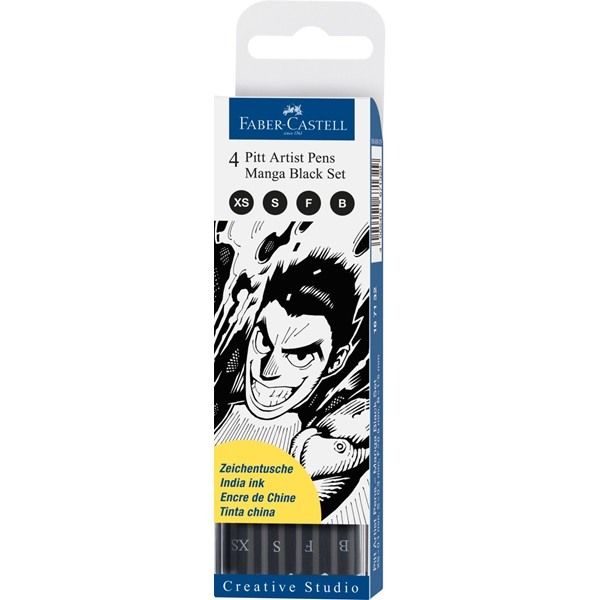 Faber-castell pitt tuschestift manga set 167132 permanent, geruchsneutral - Faber-castell-167132-4005401671329
