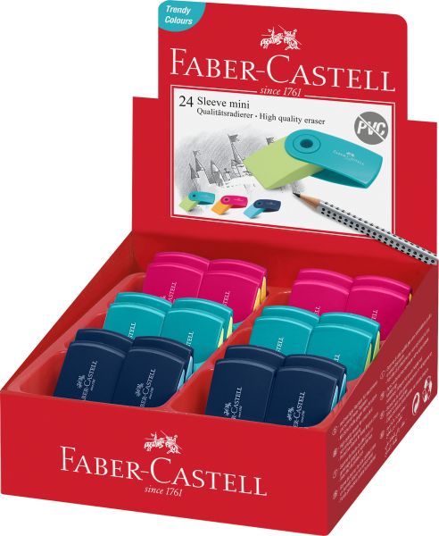 Faber-castell radierer sleeve mini 182445 div. farben ass. 1 stück - Faber-castell-182445-9555684679765