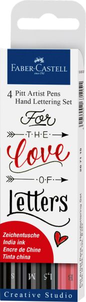 Faber-castell pitt art pen handlettering 267115 schwarz 4 stück - Faber-castell-267115-4005402671151