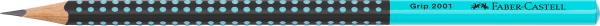 Faber-castell bleistift grip 2001 hb 517012 two tone schwarz/türkis - Faber-castell-517012-4005405170125