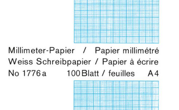 Favorit milimeterpapier block a4 1776a weiss, 1mm, 80g/m2 100 blatt - Favorit-1776a-7612149003724-04.jpg