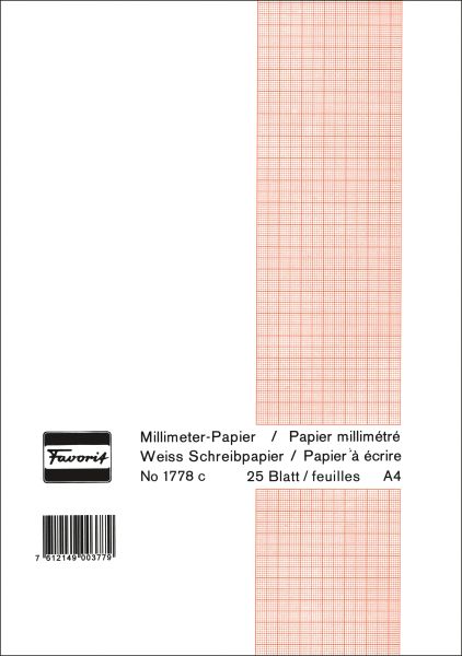 Favorit block a4 1778 c weiss 80g 25 blatt - Favorit-1778-c-7612149003779