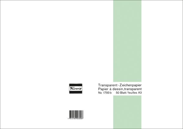 Favorit transparentpapier a4 1792 b 80/85g 50 blatt - Favorit-1792-b-7612149003892