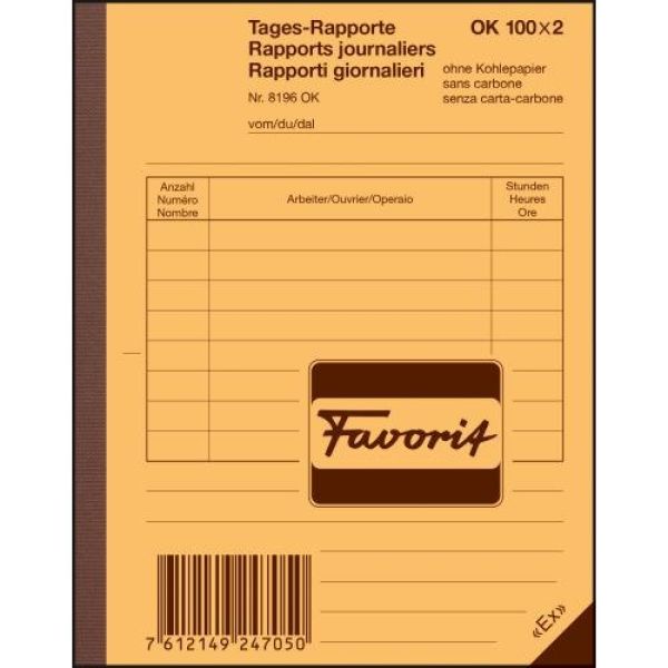 Favorit tages-rapporte 8196 ok weiss/weiss, d/f/i - Favorit-8196-ok-7612149247050