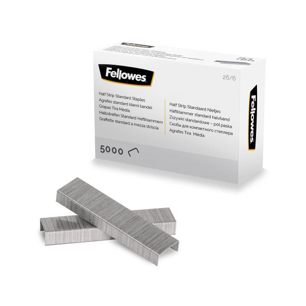 Fellowes heftklammern 26/6 mm 5117601 halbstreifen 5000 stk - Fellowes-5117601-0043859776634