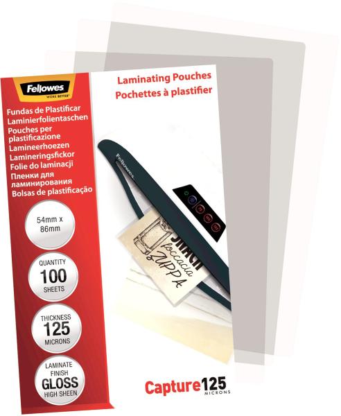 Fellowes laminiertasche 54x86mm 5306302 glanz, 125my 100 stk - Fellowes-5306302-0077511530630-02.jpg
