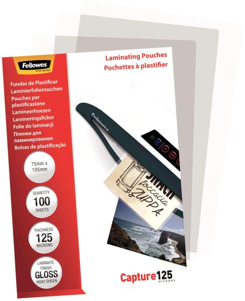 Fellowes laminiertasche 75x105mm 5306901 glanz, 125my 100 stk - Fellowes-5306901-0077511530692-03.jpg