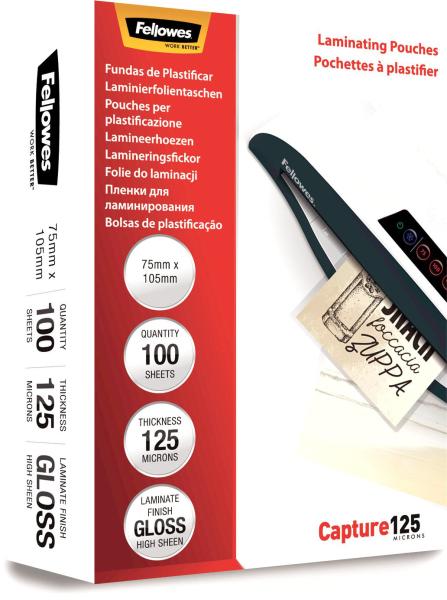 Fellowes laminiertasche 75x105mm 5306901 glanz, 125my 100 stk - Fellowes-5306901-0077511530692-04.jpg