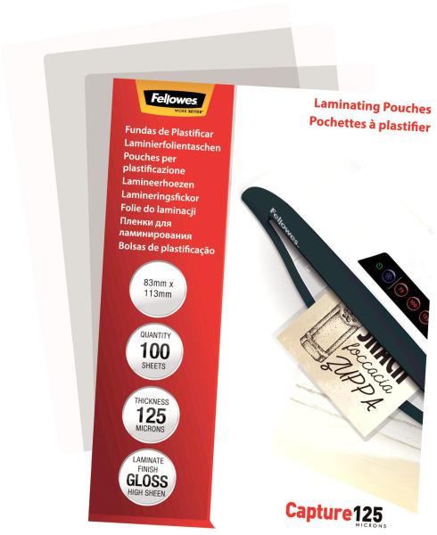 Fellowes folientasche 125mic 83x113mm 5307101 glossy 100 stück - Fellowes-5307101-0077511530715-02.jpg