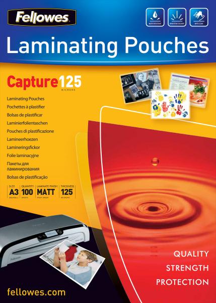 Fellowes laminierfolien capture125g a3 5328601 matt 100 stück - Fellowes-5328601-0043859641499