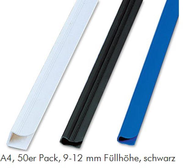 Fellowes klemmschiene a4 5384001 schwarz 9-12mm, 50 stück - Fellowes-5384001-0043859655533
