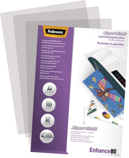Fellowes laminiertasche a4 5440001 glanz, 80my 100 stk - Fellowes-5440001-0077511544002-02.jpg