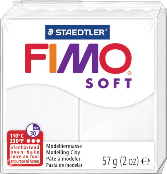 Fimo knete soft 57g 8020-0 weiss - Fimo-8020-0-4006608809393