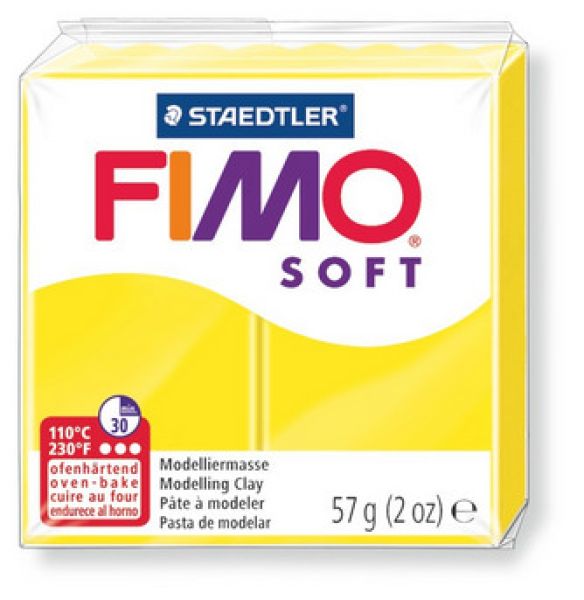 Fimo knete soft 57g 8020-10 gelb - Fimo-8020-10-4006608809430