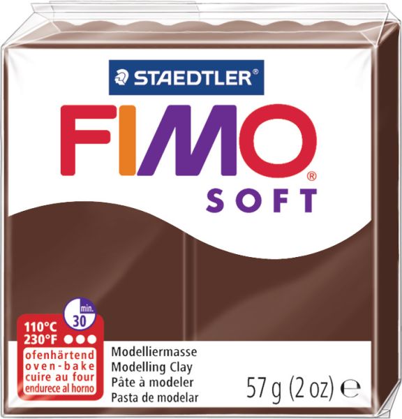 Fimo knete soft 57g 8020-75 schoko - Fimo-8020-75-4006608809836