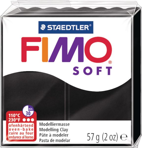 Fimo knete soft 57g 8020-9 schwarz - Fimo-8020-9-4006608809898