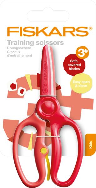 Fiskars kinderschere 8.6cm 1064067 rot, zur Übung - Fiskars-1064067-6424002014720
