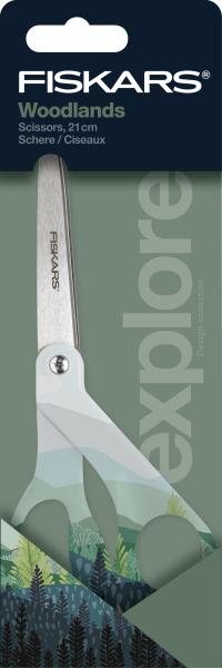 Fiskars schere woodlands 21cm 1066461 grün, rechtshänder - Fiskars-1066461-6424002016410