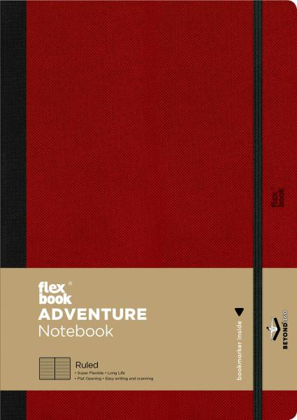 Flexbook notebook adventure 21.00079 linert 17x24cm red - Flexbook-2100079-5204902523710