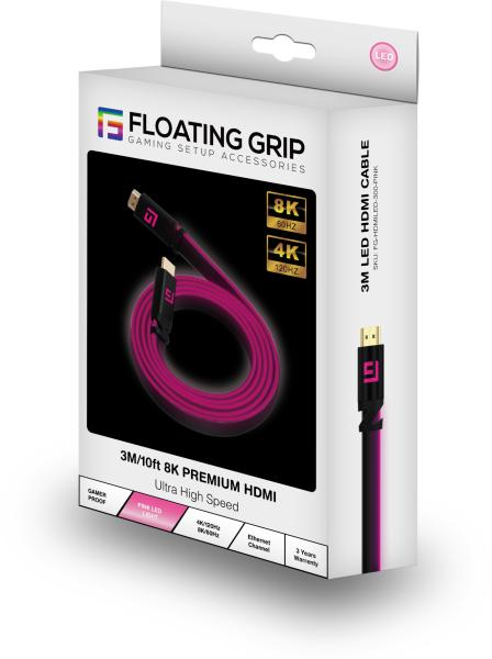 Float grip high-speed led hdmi cable fg-hdmiled-300-pink 3m, v2.1 pink - Float-grip-fg-hdmiled-300-pink-5713474051069-05.jpg