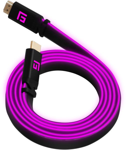 Float grip high-speed led hdmi cable fg-hdmiled-300-pink 3m, v2.1 pink - Float-grip-fg-hdmiled-300-pink-5713474051069