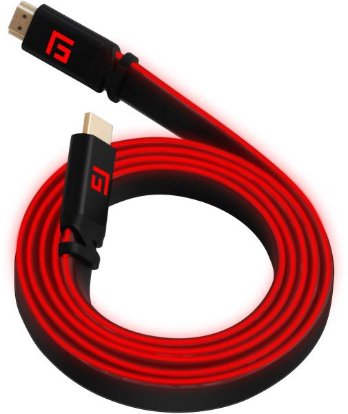 Float grip high-speed led hdmi cable fg-hdmiled-300-red 3m, v2.1 red - Float-grip-fg-hdmiled-300-red-5713474051038