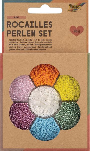 Folia rocailles-perlen-set 12907 bunt - Folia-12907-4001868129373