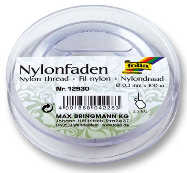 Folia nylonfaden auf spule 12930 0,3mm, 100 m - Folia-12930-4001868042283