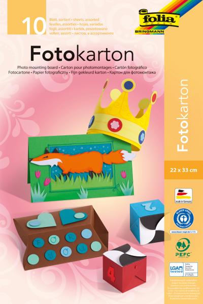 Folia fotokartonblöcke a4 606 300g, farbig ass. 10 blatt - Folia-606-4001868006063