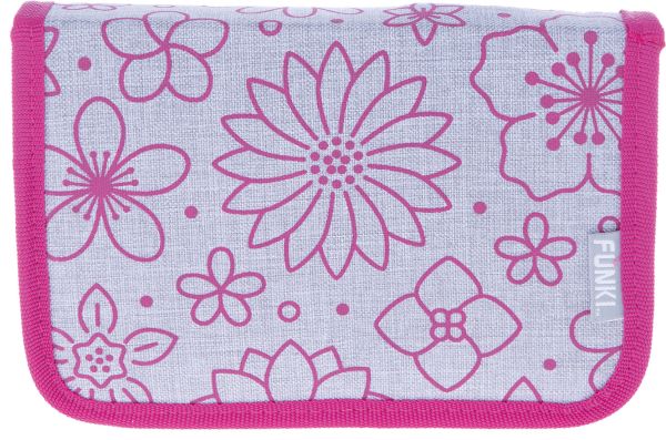 Funki etui pink flowers 6012.007 pink 23x14x4cm - Funki-6012007-7611468084216