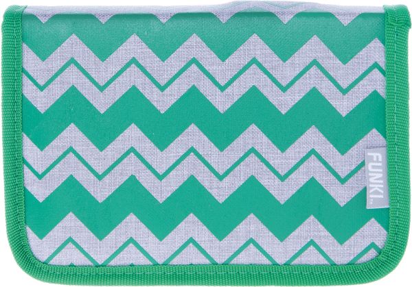 Funki etui zigzag 6012.009 grün 23x14x4cm - Funki-6012009-7611468084230