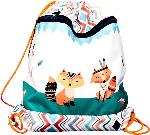 Funki turnsack indian foxes 6030.024 türkis 360x420mm - Funki-6030024-7611468083462