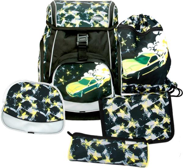 Funki flexi-bag set fast car 6040.605 schwarz/grün 5-teilig - Funki-6040605-7611468083325