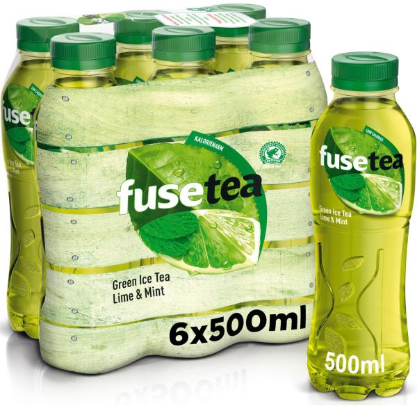 Fuse tea green tea lime & mint, pet 129400001599 50 cl, 6 stk. - Fuse-tea-129400001599-5449000284839