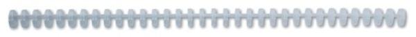 Gbc binderücken 12mm a4 387319e transparent, 34 ringe 50 stück - Gbc-387319e-5028252220224
