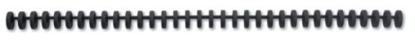 Gbc plastikbinderücken 12mm a4 388064e schwarz, 34 ringe 50 stück - Gbc-388064e-5028252220200