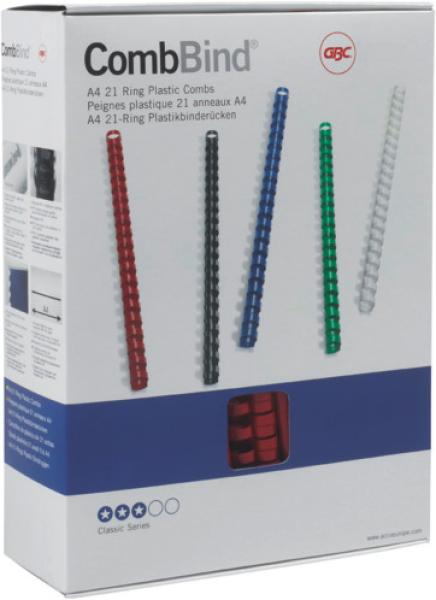 Gbc plastikbinderücken 51mm a4 4028207 weiss, 21 ringe 50 stück - Gbc-4028207-0033816097292
