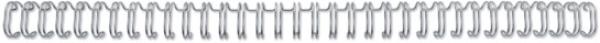 Gbc drahtbinderücken 8mm a4 rg810597 silber, 34 ringe 100 stück - Gbc-rg810597-5019577190248