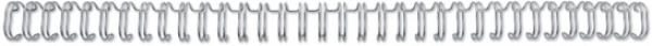 Gbc drahtbinderücken 9.5mm a4 rg810697 silber, 34 ringe 100 stück - Gbc-rg810697-5019577190316