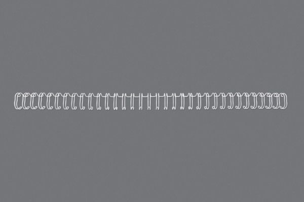 Gbc drahtbinderücken 11mm a4 rg810770 weiss, 34 ringe 100 stück - Gbc-rg810770-5019577190330