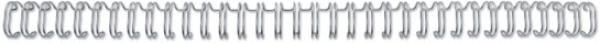 Gbc drahtbinderücken 11mm a4 rg810797 silber, 34 ringe 100 stück - Gbc-rg810797-5019577190385