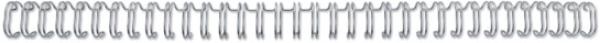 Gbc drahtbinderücken 14mm a4 rg810997 silber, 34 ringe 100 stück - Gbc-rg810997-5019577190521