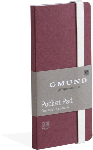 Gmund pocket pad 6.7x13.8cm 38770 merlot, blanko 100 seiten - Gmund-38770-4049574038770