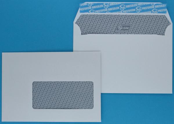 Goessler couvert g-line m/fenster c6 2101 100g, weiss 500 stück - Goessler-2101-7640126612379